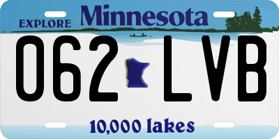 MN license plate 062LVB