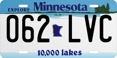 MN license plate 062LVC