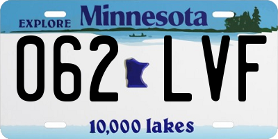 MN license plate 062LVF