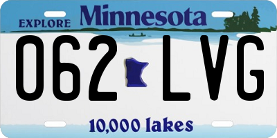 MN license plate 062LVG