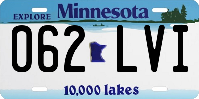 MN license plate 062LVI