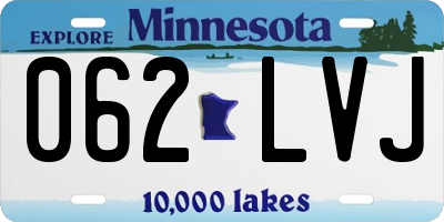MN license plate 062LVJ