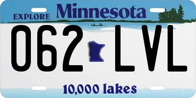 MN license plate 062LVL