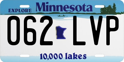 MN license plate 062LVP