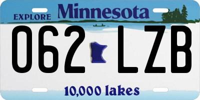 MN license plate 062LZB