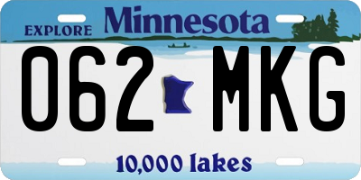 MN license plate 062MKG