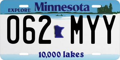 MN license plate 062MYY