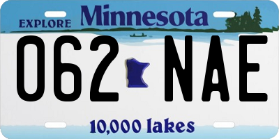 MN license plate 062NAE