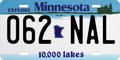 MN license plate 062NAL