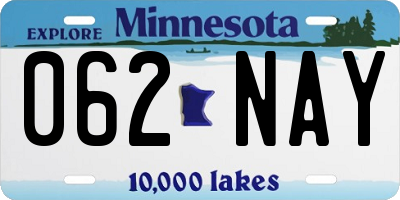 MN license plate 062NAY