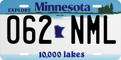 MN license plate 062NML