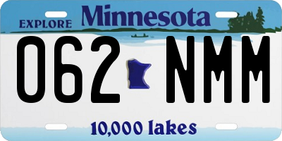 MN license plate 062NMM