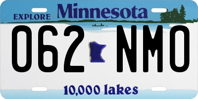 MN license plate 062NMO