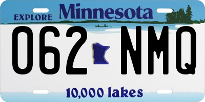 MN license plate 062NMQ