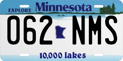 MN license plate 062NMS