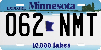 MN license plate 062NMT
