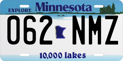 MN license plate 062NMZ
