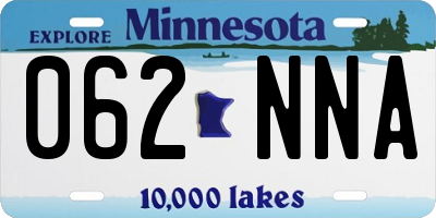 MN license plate 062NNA