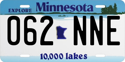 MN license plate 062NNE