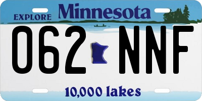 MN license plate 062NNF