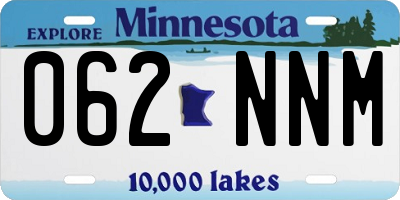 MN license plate 062NNM