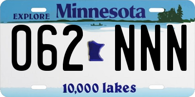 MN license plate 062NNN