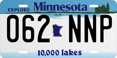 MN license plate 062NNP
