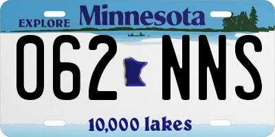 MN license plate 062NNS