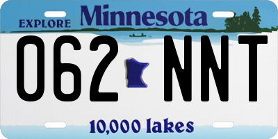 MN license plate 062NNT