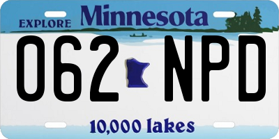 MN license plate 062NPD