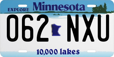 MN license plate 062NXU