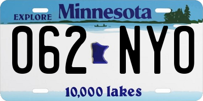 MN license plate 062NYO