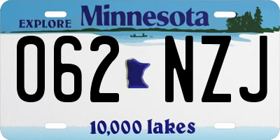 MN license plate 062NZJ