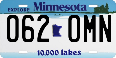 MN license plate 062OMN