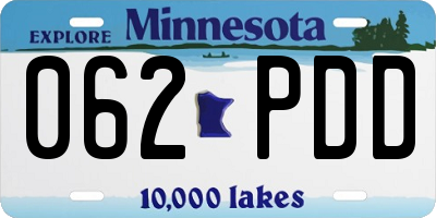 MN license plate 062PDD