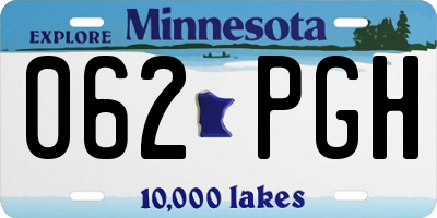 MN license plate 062PGH