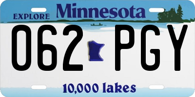 MN license plate 062PGY
