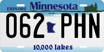 MN license plate 062PHN