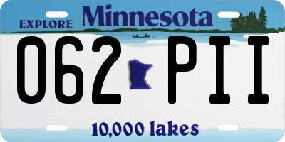 MN license plate 062PII