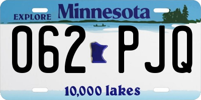MN license plate 062PJQ