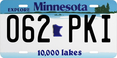 MN license plate 062PKI