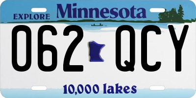 MN license plate 062QCY