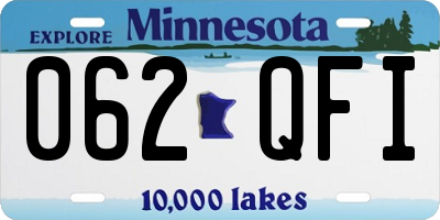 MN license plate 062QFI