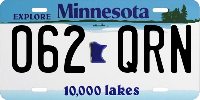MN license plate 062QRN