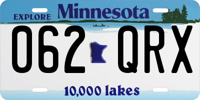 MN license plate 062QRX