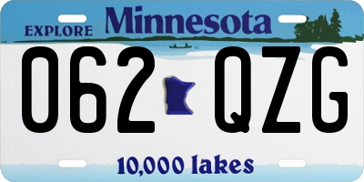 MN license plate 062QZG