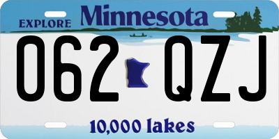 MN license plate 062QZJ
