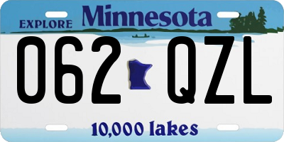 MN license plate 062QZL