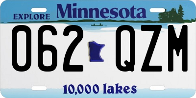 MN license plate 062QZM