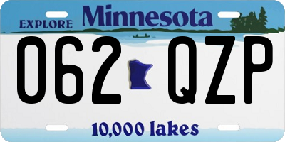 MN license plate 062QZP